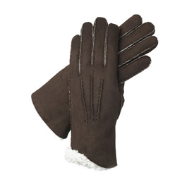 Women's Brown Sheepskin Gloves